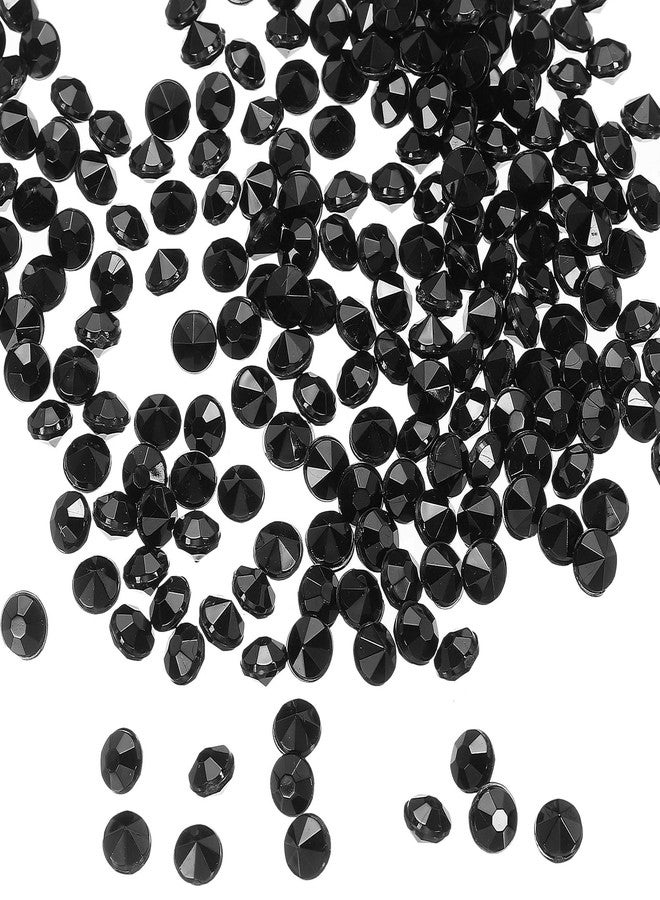 PATIKIL 10000 Pieces Clear Acrylic Diamonds Vase Fillers 4mm Wedding Table Scatter Crystals Diamond Fake Confetti Gems for Party Wedding Decor Photography Props, Black Gold - Image 4