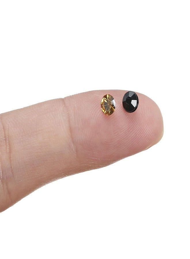 PATIKIL 10000 Pieces Clear Acrylic Diamonds Vase Fillers 4mm Wedding Table Scatter Crystals Diamond Fake Confetti Gems for Party Wedding Decor Photography Props, Black Gold - Image 5