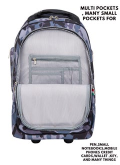 Wires 3 Piece Kids School Trolley Bag laptop compartment 2 Wheels With Lunch bag & Pencil Case  - Image 3