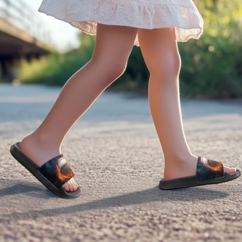 Forchrinse Boys Sandals Summer Open Toe Beach Slides Lightweight Slip-On Shower Slippers with EVA Soft Sole - Image 2