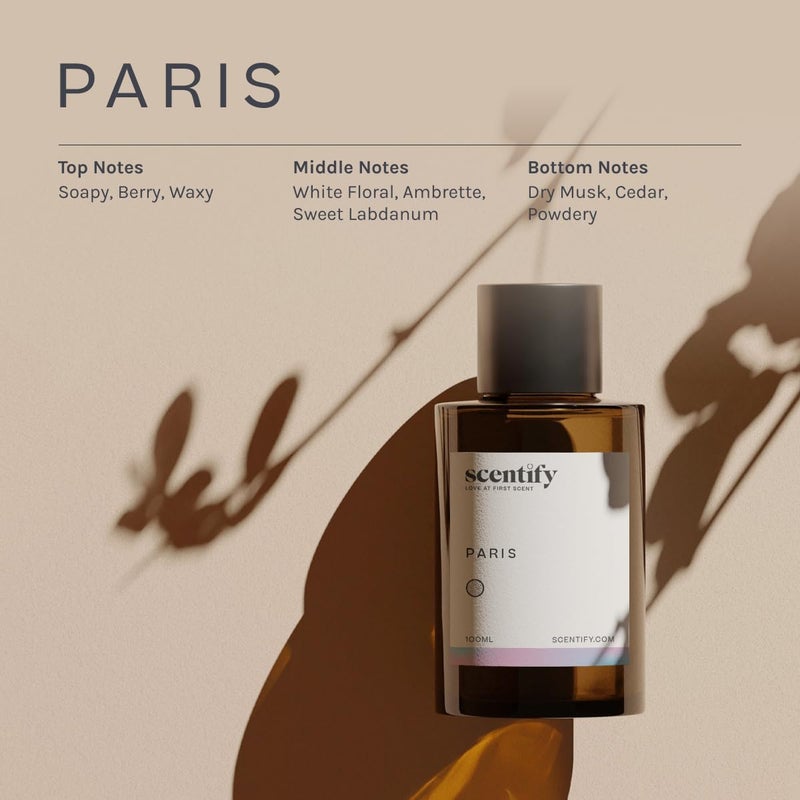 Scentify سنتيفي باريس عطر زيت عطري لإعادة تعبئة البخاخات الزيتية - نغمات التوت والزهور والعنبر والبودرة - عطر بخاخ عطري فاخر ومريح 100 مل، 3.38 أونصة - Image 3
