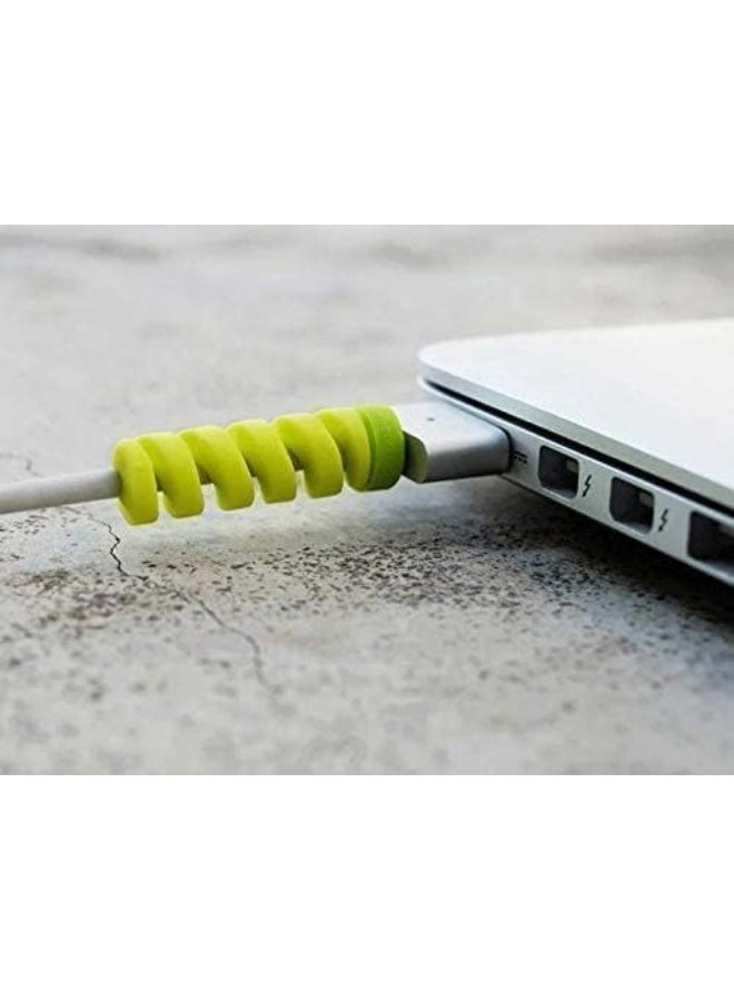 واقي كابل بيانات للشحن بتصميم سلك سوستة حلزوني - 4 قطع - Image 4