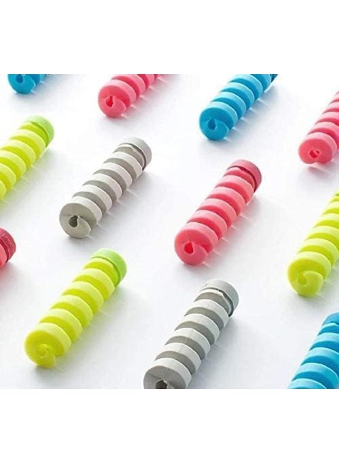 واقي كابل بيانات للشحن بتصميم سلك سوستة حلزوني - 4 قطع - Image 5