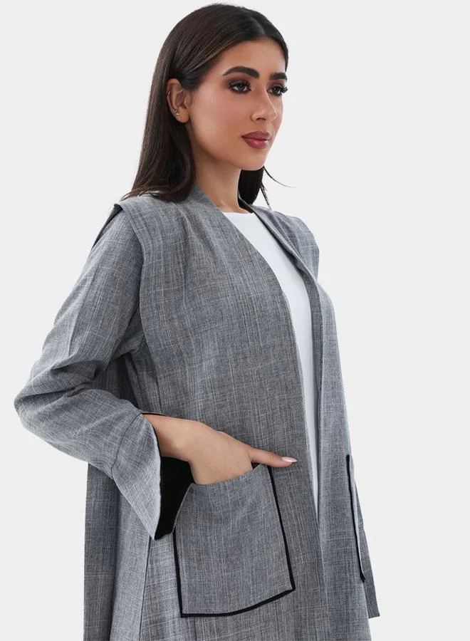 Elena by DStyle Elena by DStyle Melange A-Line Abaya with Pocket Detail