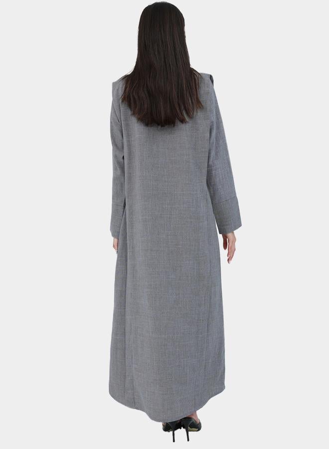 Elena by DStyle Elena by DStyle Melange A-Line Abaya with Pocket Detail - Image 5