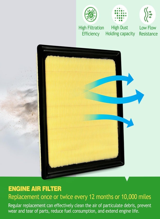 COCOAUTO Cabin Engine Air Filter Kit Fit for Subaru Outback 2020-2025 (2.4L 2.5L), Crosstrek 2018-2023 (2.0L 2.5L), Ascent 2019-2025, Impreza 2017-2023 (2.0L), Legacy 2020+, 8713958010 16546AA16A - Image 5