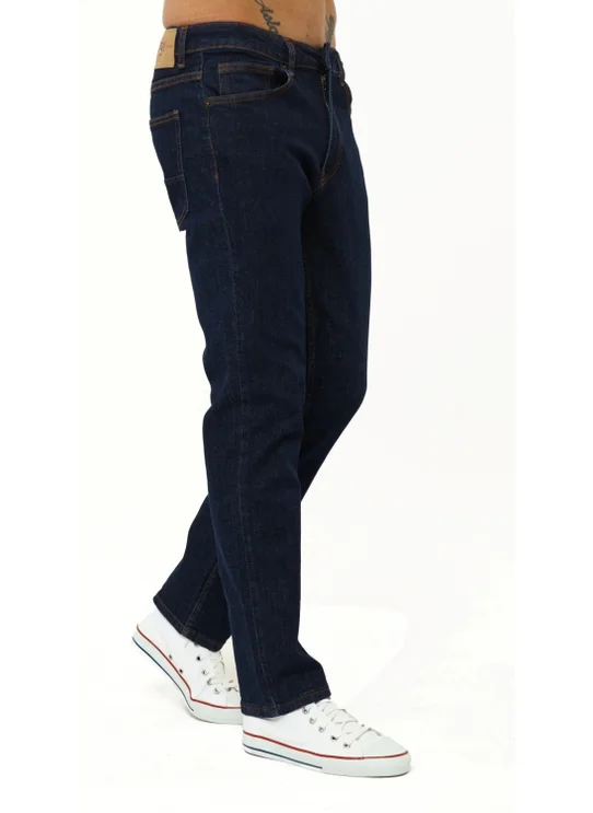 Cedy Denim Men's Yüksel Waist Wide Cut Piggy Leg Denim Trousers Regular Fit Jean C336