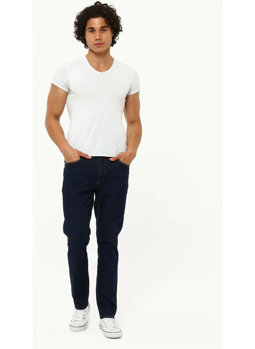 Cedy Denim Men's Yüksel Waist Wide Cut Piggy Leg Denim Trousers Regular Fit Jean C336