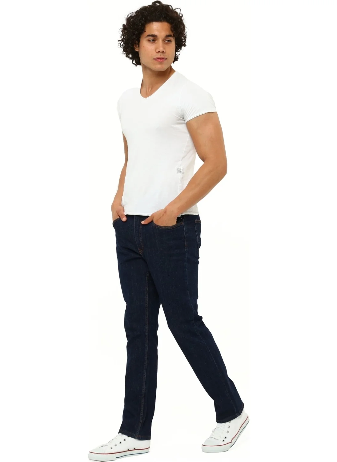 Cedy Denim Men's Yüksel Waist Wide Cut Piggy Leg Denim Trousers Regular Fit Jean C336