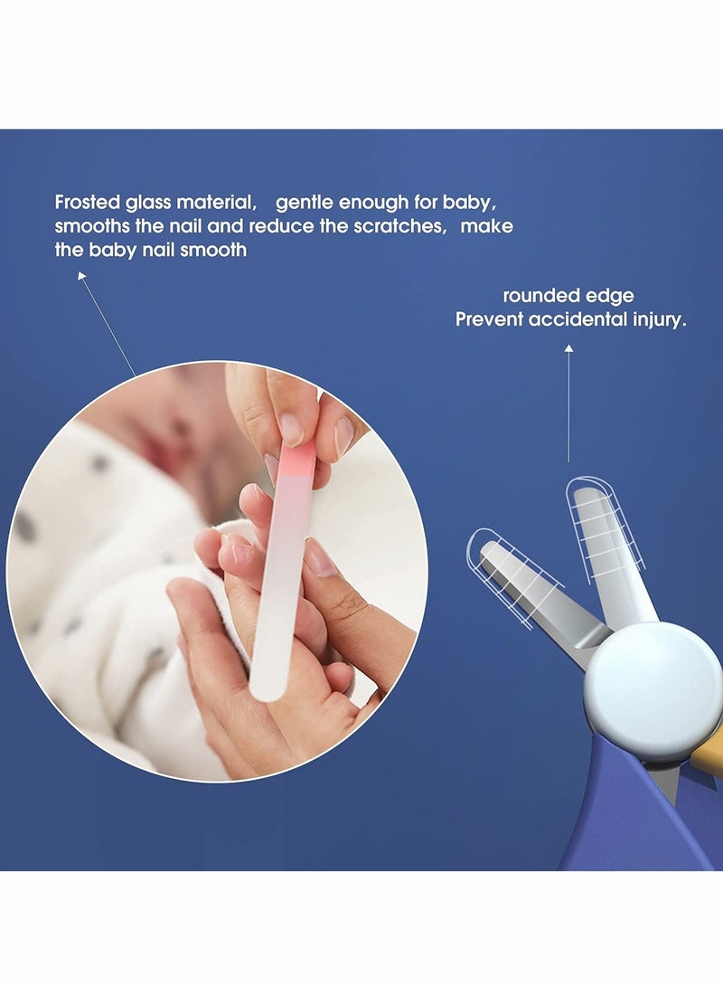 Excefore Baby Nail Clippers, 5 in 1 Safety Baby Care Kit, Ear Wax Removal Tool for Kids with LED Light, Baby Nail File & Tweezer for Newborn, Infant & Toddler, Baby Gifts for Age 0-6(Blue) - Image 5