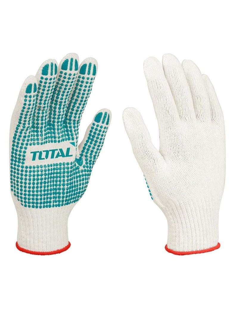 TOTAL Cotton gloves with PVC, size XL  - Image 1