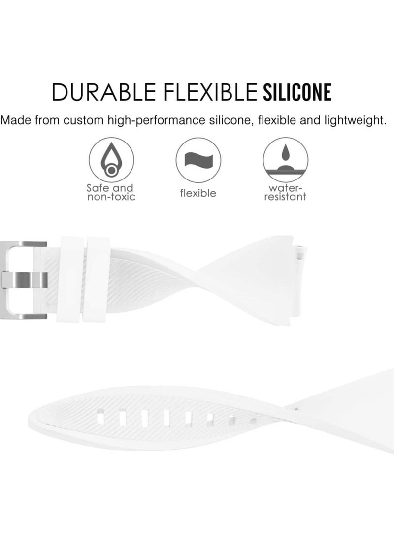 فون بلانيت Soft Silicone Watch Band Compatible With Samsung Galaxy Watch 3 Gear S3 Frontier Amazfit Bip/Active Huawei Watch GT 2/2E Bracelet 22-46mm(Red) - Image 3