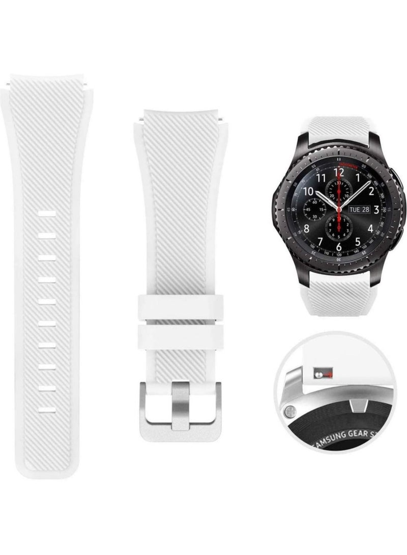 فون بلانيت Soft Silicone Watch Band Compatible With Samsung Galaxy Watch 3 Gear S3 Frontier Amazfit Bip/Active Huawei Watch GT 2/2E Bracelet 22-46mm(Red) - Image 1