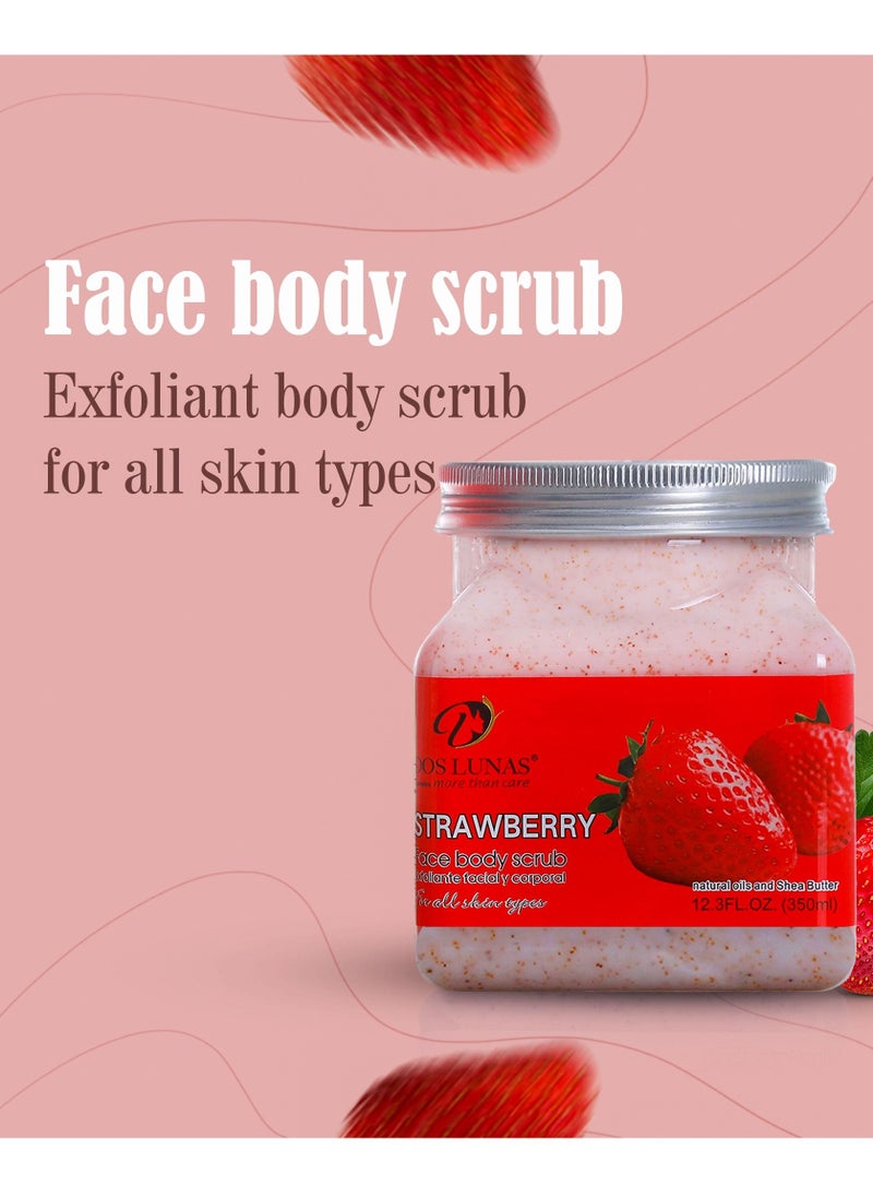 DOS LUNAS - Dos Lunas Face & Body Scrub Strawberry 350 ml - Image 1
