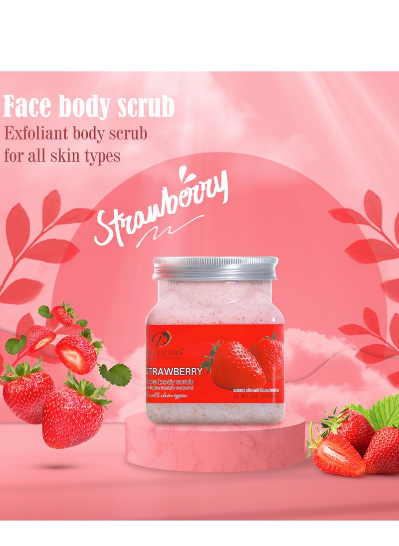 DOS LUNAS - Dos Lunas Face & Body Scrub Strawberry 350 ml - Image 1