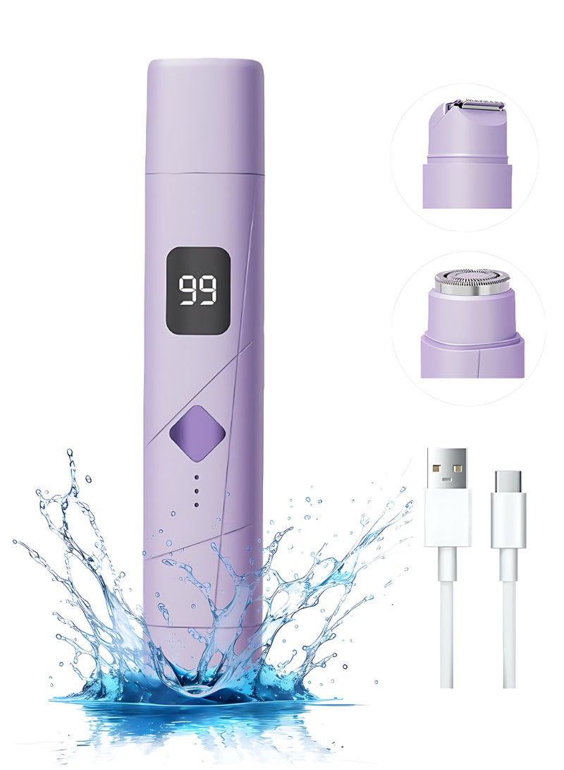 Electric Razor for Women ,Painless 2-in-1 Women Shaver Hair Remover. 0.3mm Precision Shaving Cordless trimmer ,Portable Waterproof Bikini Hair Removal,Waterproof Lady Hair Removal ,USB Recharge