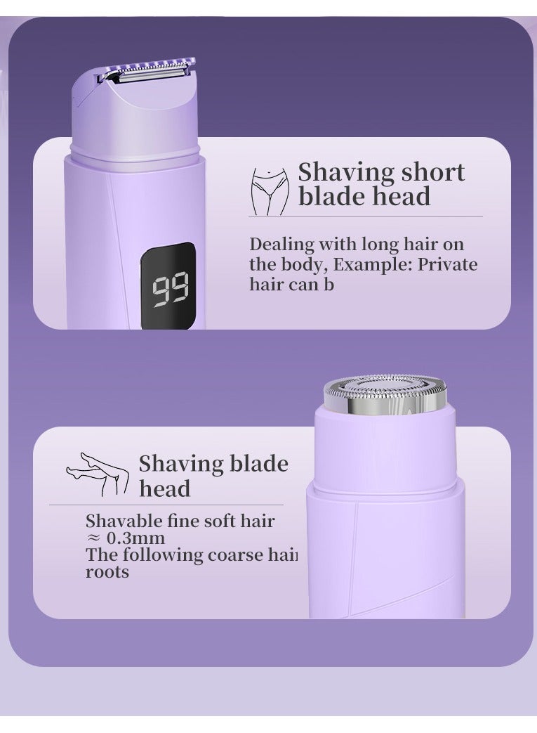 Electric Razor for Women ,Painless 2-in-1 Women Shaver Hair Remover. 0.3mm Precision Shaving Cordless trimmer ,Portable Waterproof Bikini Hair Removal,Waterproof Lady Hair Removal ,USB Recharge