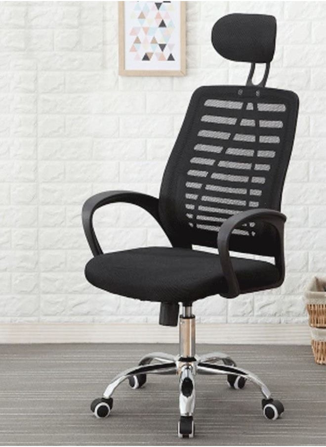 C&C Home - Modern Durable Ergonomically Backrest Designed Swivel Movable and Height Adjustable Office Chair with Headrest Gaming Chair 47.5x48x123 cm - Image 1
