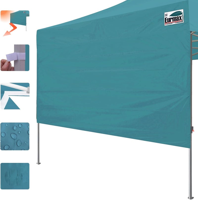 Eurmax USA 10ft Instant Canopy SunWall Canopy Tent Sidewall for Pop Up Canopy Tent,1 Pack Removable Sidewall Only(Turquoise) - Image 5