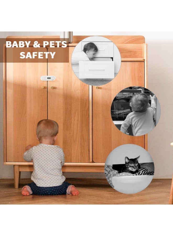 SUNKKQ 2 Pack Child Proof Cabinet and Fridge Locks, **2 Table Corner Safety Bumpers Included**, Baby Safety Locks with Strong Adhesive for Cabinets, Drawers, Refrigerator, Oven and Doors – Easy Install, Durable Childproofing for Kids - Image 5