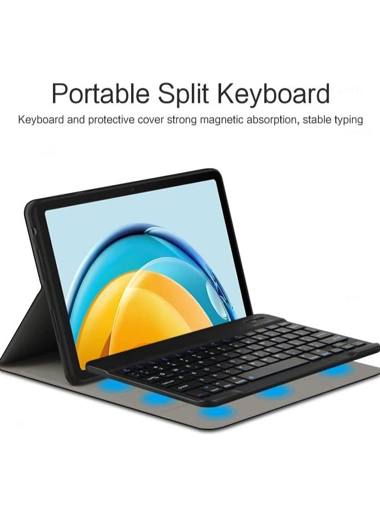 VKL Compatible with HUAWEI MatePad SE 10.4 inch; Bluetooth Keyboard Case for MatePad SE 10.4'', Stand Protective Cover Cases (Black) - Image 4