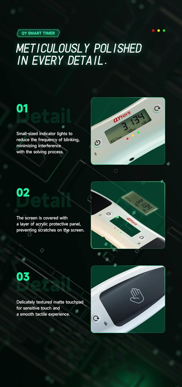CuberSpeed Cuberspeed QiYi Smart Timer for 3x3 Speed Cube Puzzle 3x3 Magic Cube Timer  - Image 3