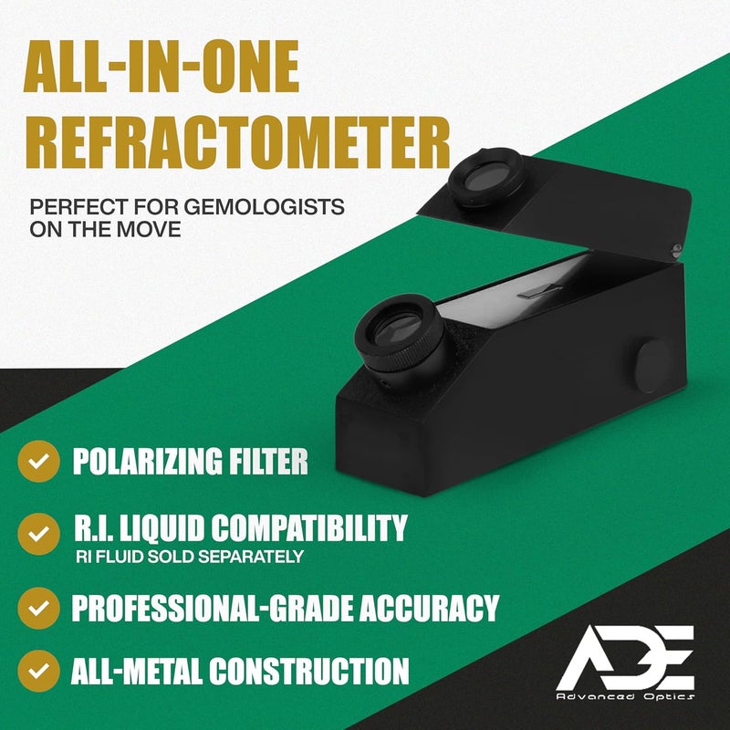 Ade Advanced Optics GL500 Gemstone Refractometer with LED Light – Professional Digital Gem Tester for Jewelry, Gemstone, Ruby, Jadeite, Sapphire, Diamond, Moissanite, and Lab Use - Image 5