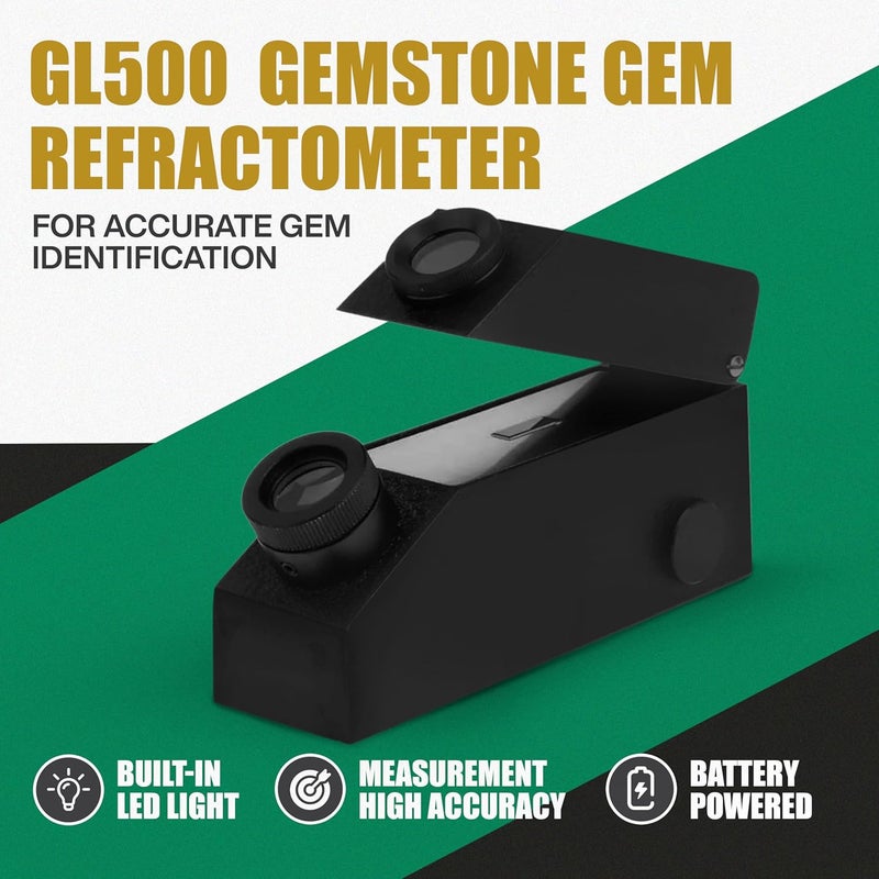 Ade Advanced Optics GL500 Gemstone Refractometer with LED Light – Professional Digital Gem Tester for Jewelry, Gemstone, Ruby, Jadeite, Sapphire, Diamond, Moissanite, and Lab Use - Image 2