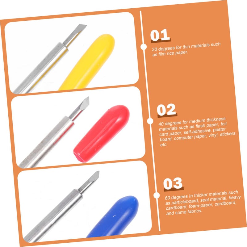 Tungsten Lettering Blades for Vinute Cutters Color Coded Caps Reflective Film Crafting - Image 5
