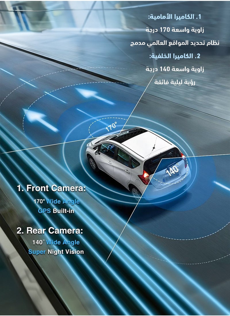 SOOF 4K Dash Cam Front And Rear With Super Night Vision 24 hour parking monitoring sensor kit  - Image 5