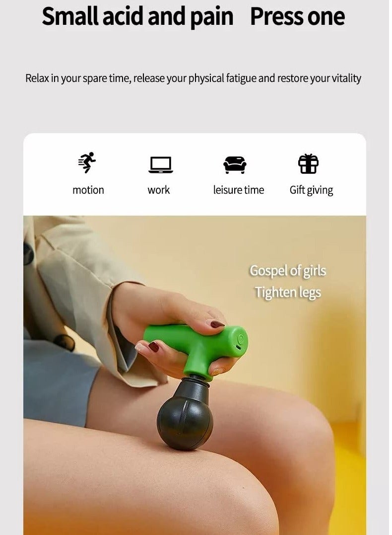 Generic Portable Muscle Relaxation Fitness Massage Gun Deep Muscle Massager for Neck and Body, Mini Portable for Gym, Office, Muscle Relaxation, Facial Massager, Black - Image 5