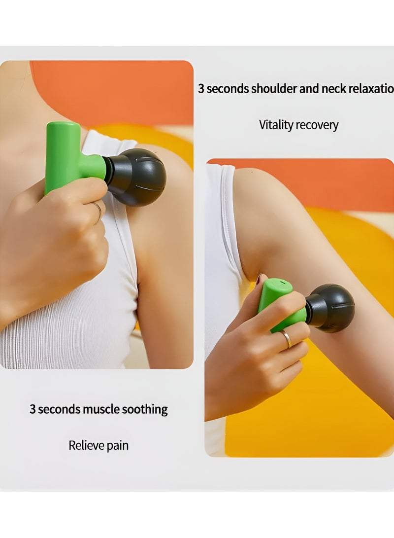 Generic Portable Muscle Relaxation Fitness Massage Gun Deep Muscle Massager for Neck and Body, Mini Portable for Gym, Office, Muscle Relaxation, Facial Massager, Black - Image 2