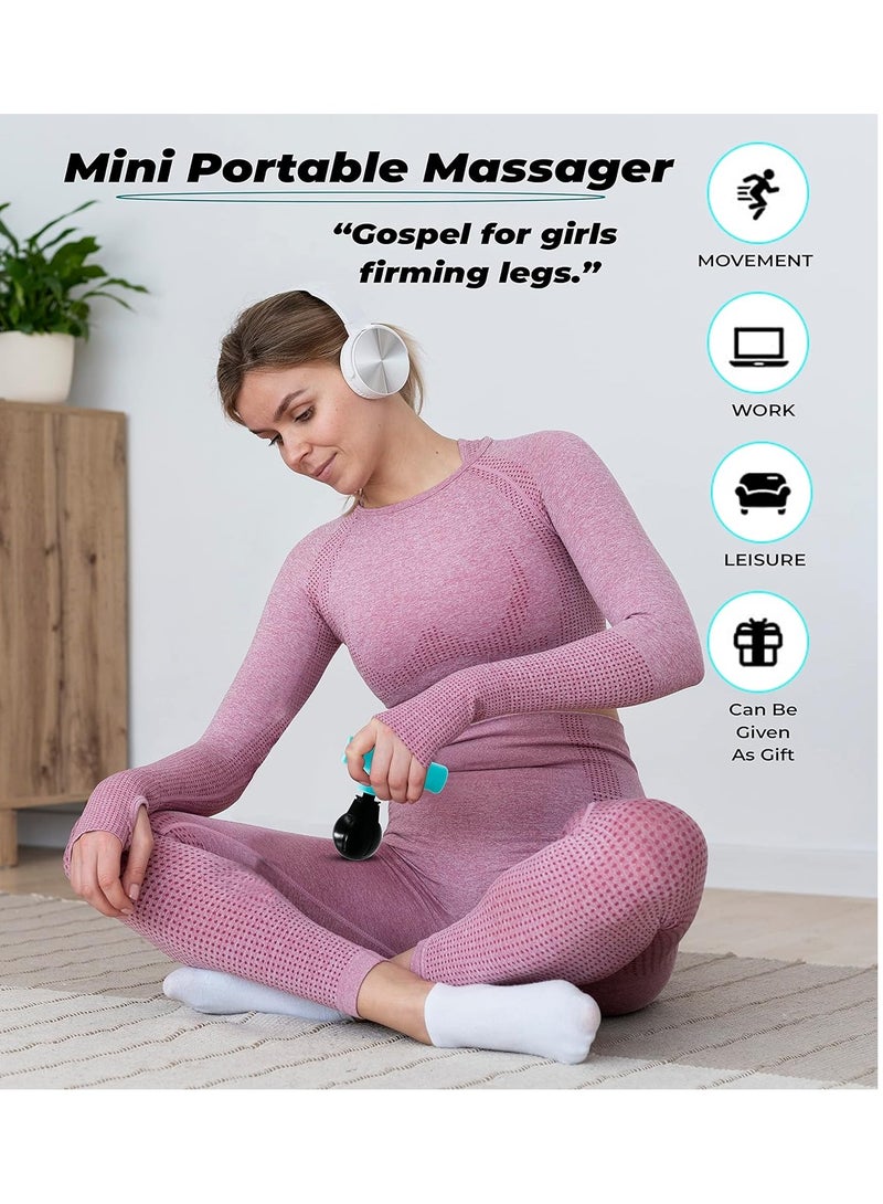 Generic Portable Muscle Relaxation Fitness Massage Gun Deep Muscle Massager for Neck and Body, Mini Portable for Gym, Office, Muscle Relaxation, Facial Massager, Black - Image 4