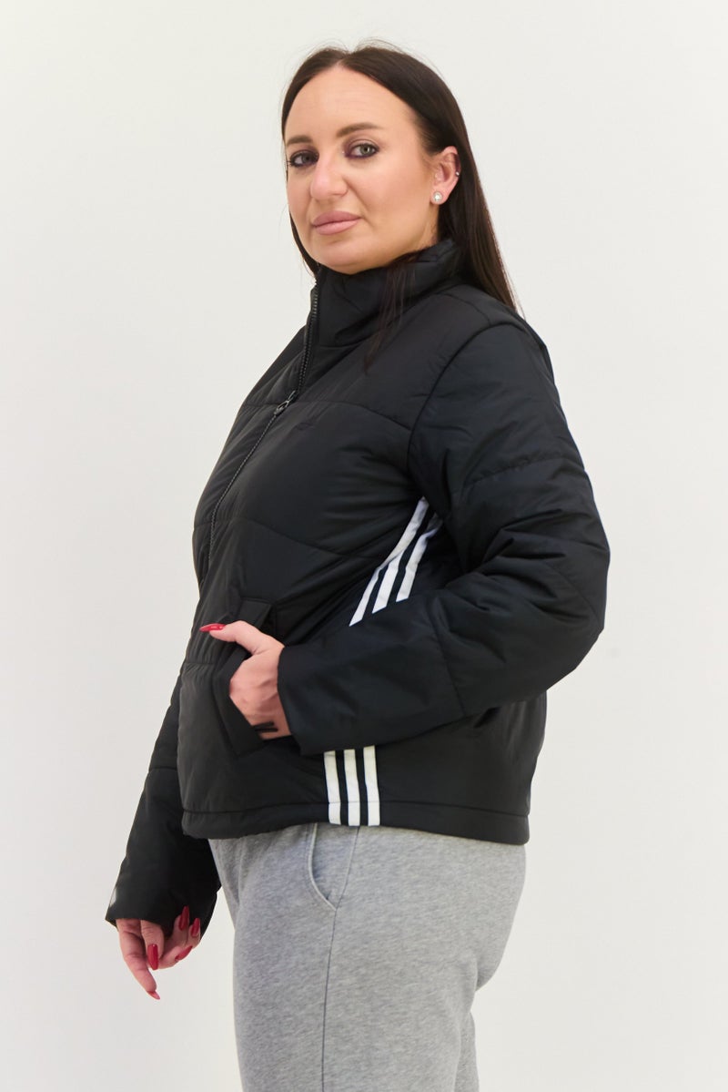 adidas Originals Women Sportswear Fit Outdoor Brand Logo Jacket, Black - Image 2