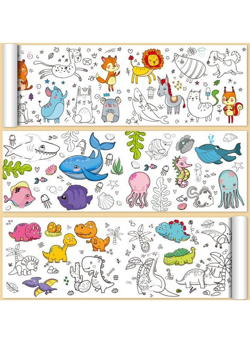 Chocisong 300X30cm Children's Drawing Paper Roll, Coloring Paper Roll for Kids, Large Coloring Poster for Toddlers, Stickable Drawing Paper Roll, DIY Painting Ideal Gift for Class Home Birthday Party  - Image 1