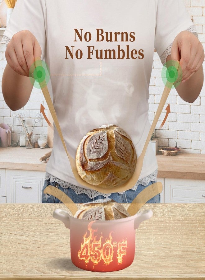 BlissBoard Sourdough Parchment Paper for Dutch Oven, BlissBoard Bread Sling, 8" Round Parchment Paper with Long Handles for Loaf Pan, Easy-Lift, Non-Stick, Odor-Free, 50 Sheets for Sourdough or Cake Baking - Image 2