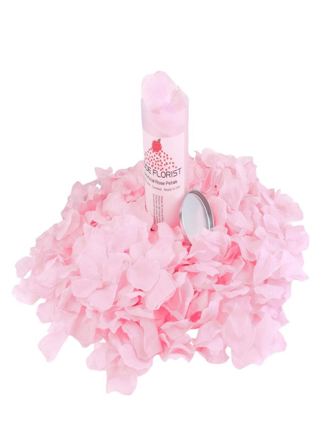 CODE FLORIST 1500 PCS Silk Rose Petals for Valentine's Day,Fake Rose Petals for Romantic Night,Wedding,Proposal Anniversary Flower Decorations(Separated,Scented,Light Pink) - Image 2