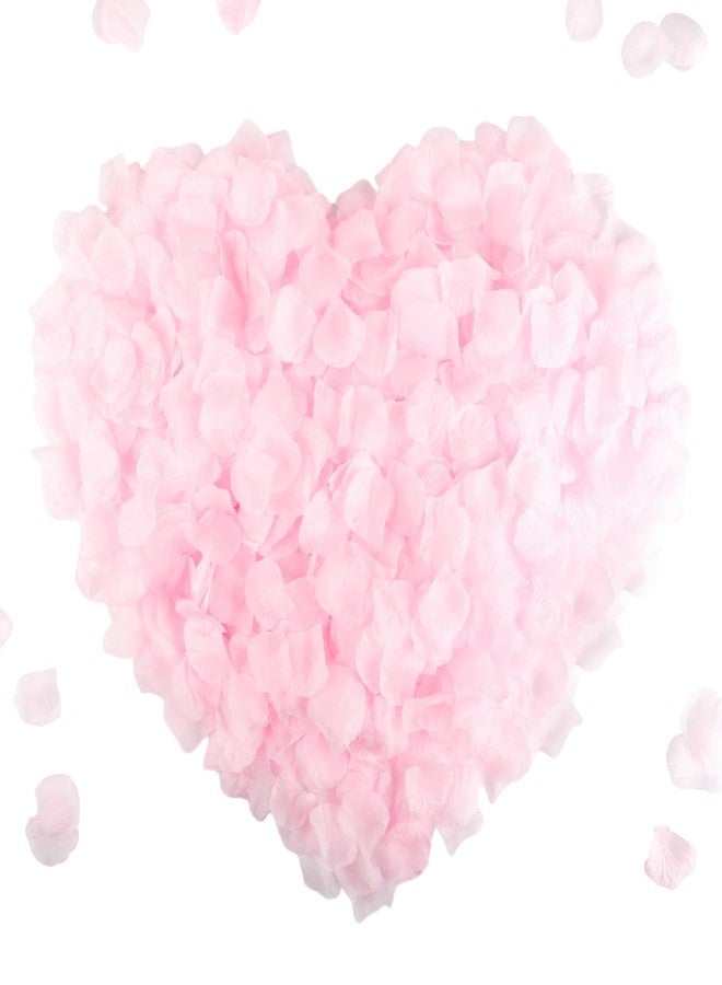 CODE FLORIST 1500 PCS Silk Rose Petals for Valentine's Day,Fake Rose Petals for Romantic Night,Wedding,Proposal Anniversary Flower Decorations(Separated,Scented,Light Pink) - Image 1