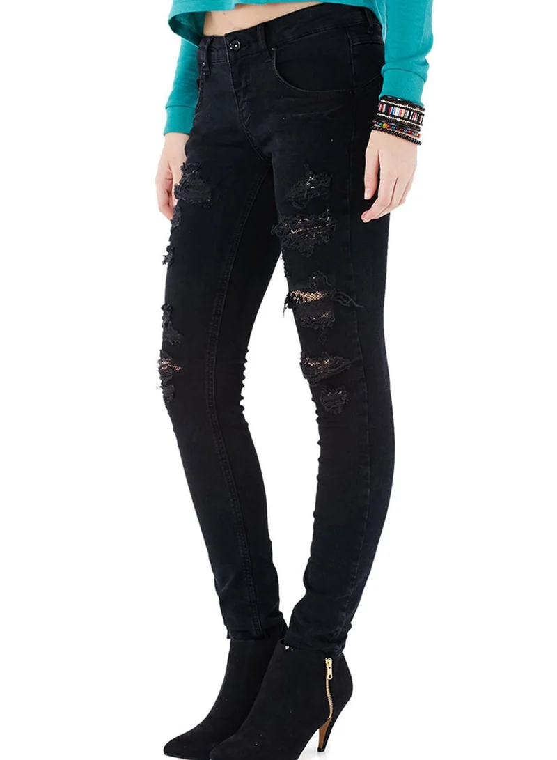 VERO MODA Gambler Lace Regular Jeans