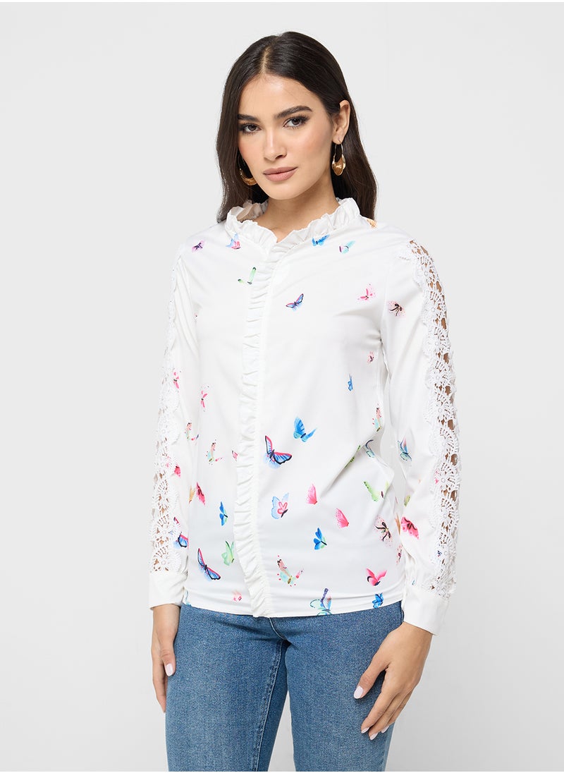 ELLA Butterfly Print Shirt  - Image 1