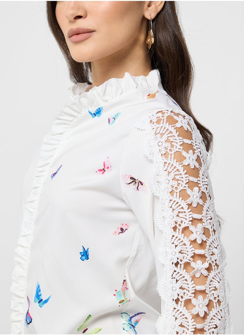 ELLA Butterfly Print Shirt  - Image 3