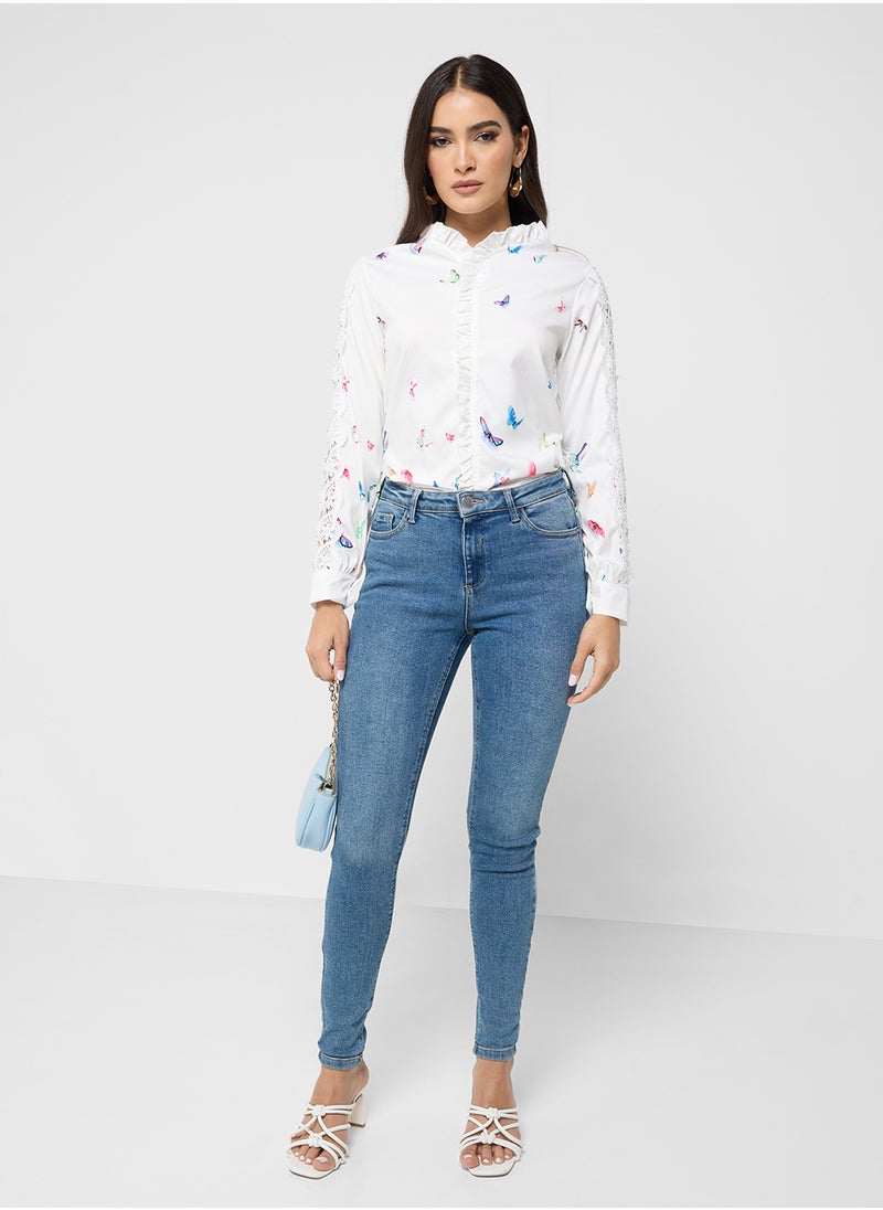 ELLA Butterfly Print Shirt  - Image 4