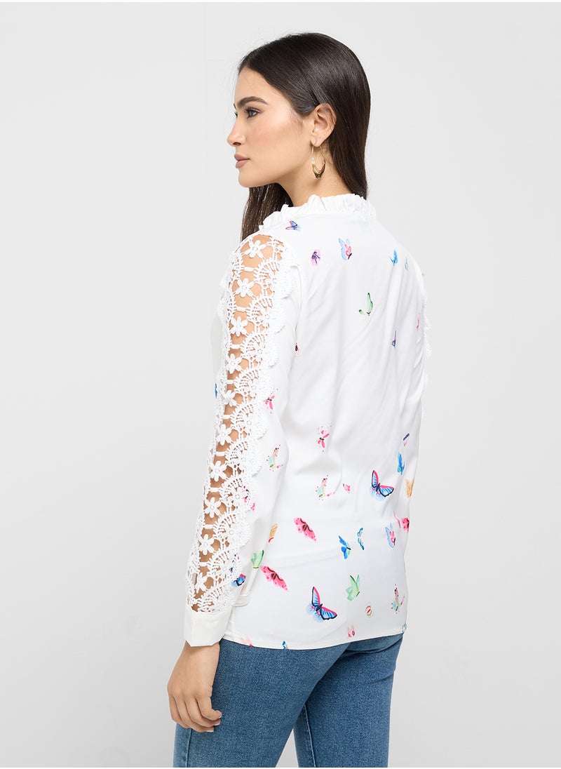 ELLA Butterfly Print Shirt  - Image 2