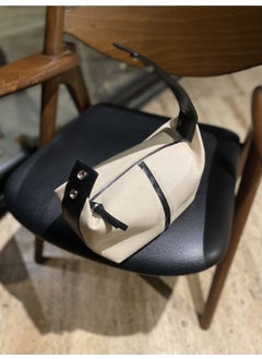 Tekno Trust Casual/Daily Women Cream-Black Archi Canvas Bag Basic All Age Groups Woven Plain Artificial Leather Cream  - Image 2