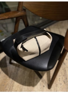 Tekno Trust Casual/Daily Women Cream-Black Archi Canvas Bag Basic All Age Groups Woven Plain Artificial Leather Cream  - Image 3