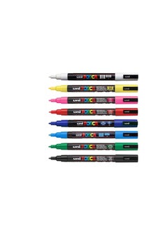 Uni Mitsubishi Uni Mitsubishi Pencil - Posca Paint Marker Pen - PC-3M Medium Tip 0.9-1.3 mm, 8 Basic Colors  - Image 2