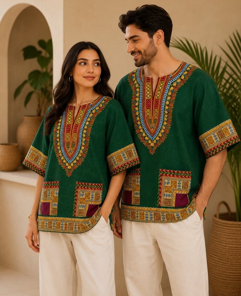 Women's Printed Short-Sleeve Casual Tunic Blouse - Image 3