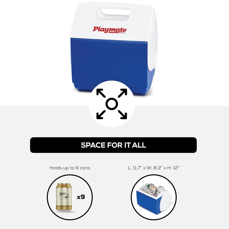 Igloo Playmate Pal Cooler, Blue/White, 7 Qt - Image 2