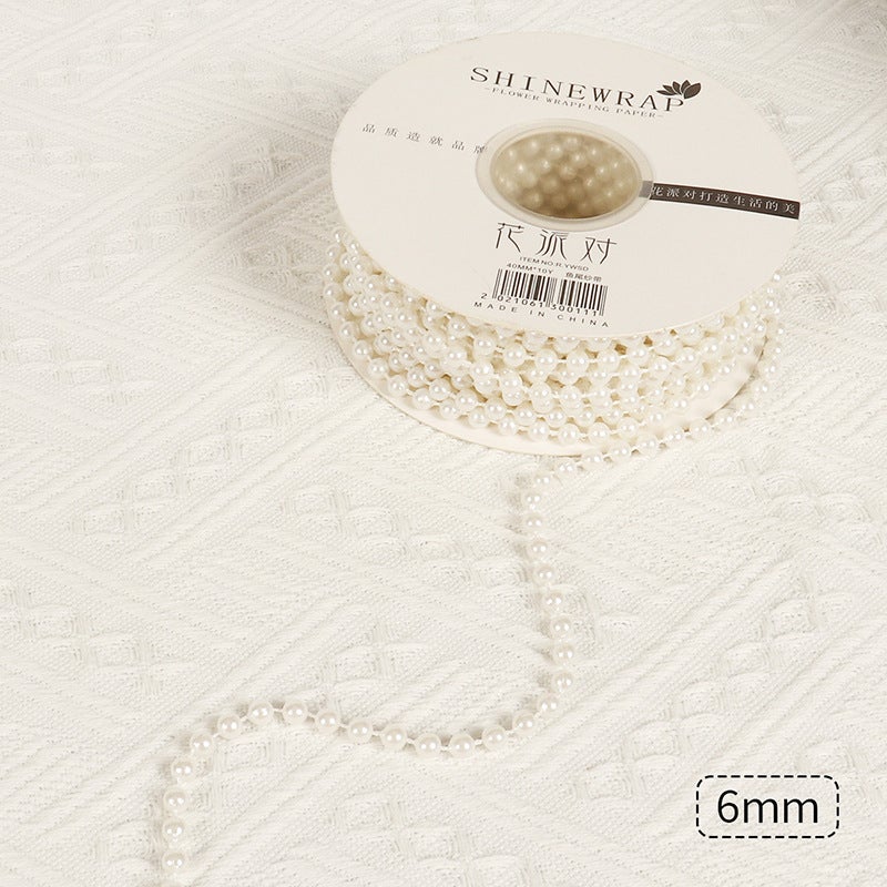 In-Stock Dropshipping Flower Packaging Accessories Materials Handmade Decorative Bouquet-Shaped Pearl Chain Gifts - Image 1