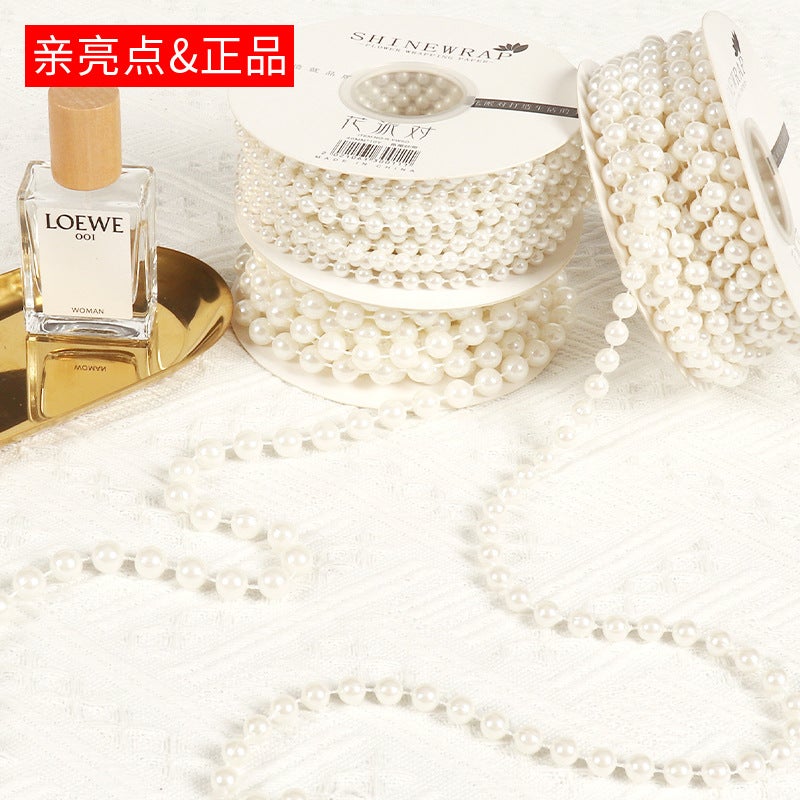 In-Stock Dropshipping Flower Packaging Accessories Materials Handmade Decorative Bouquet-Shaped Pearl Chain Gifts - Image 5